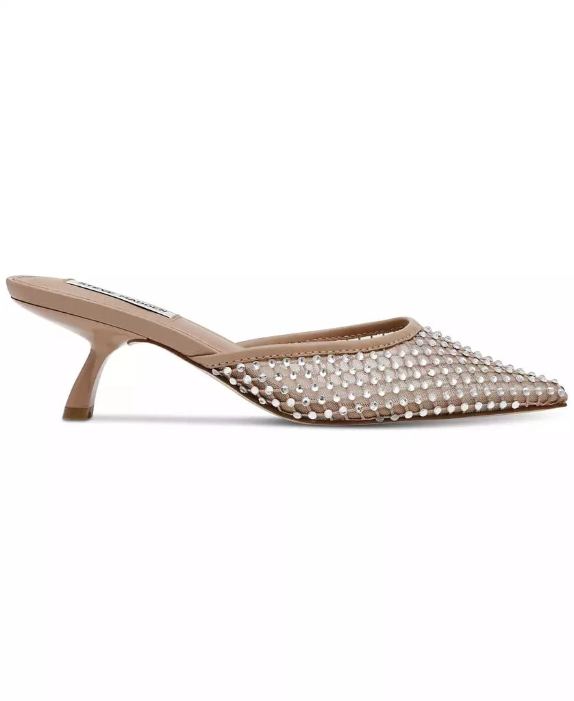Steve Madden Women's Micki Rhinestone Kitten Heel Mule Pumps 2