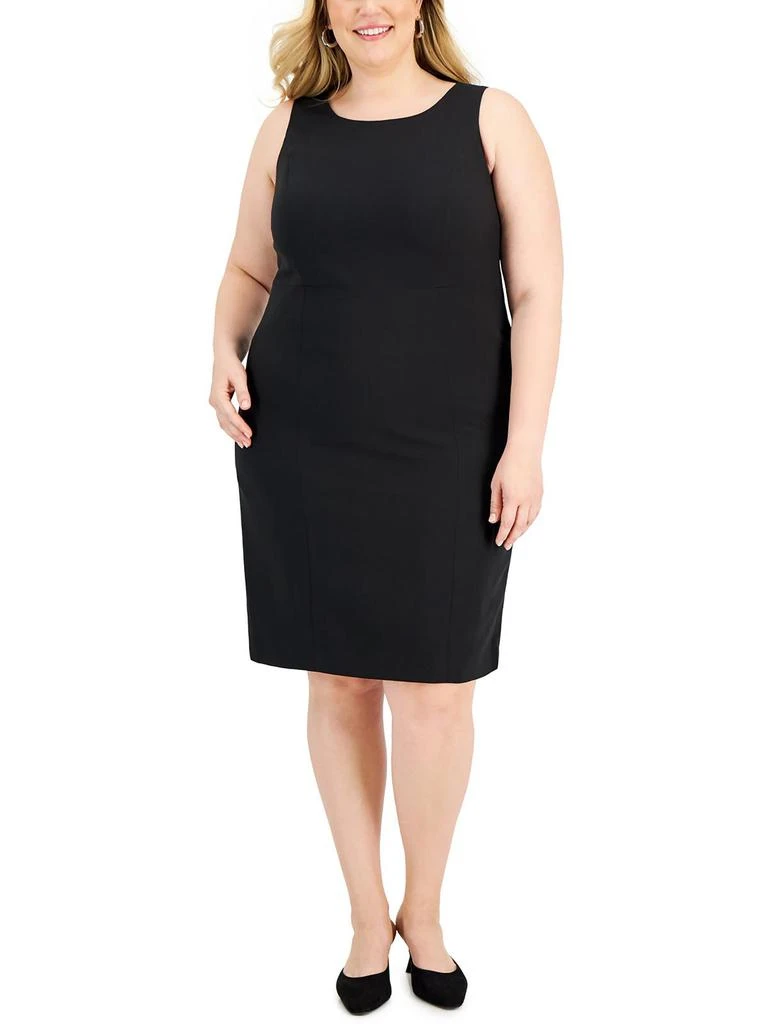 Women's Purple Shoulder Straps Knee Length Sheath Dress
