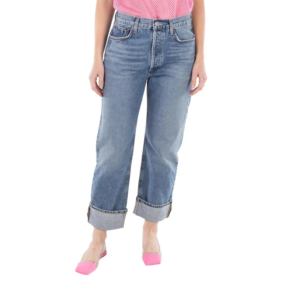 AGOLDE Ladies Fran Invention Low Slung Straight Jeans