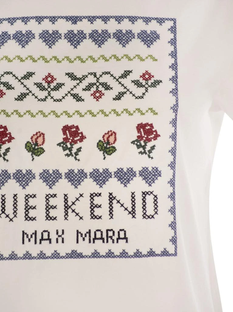 Weekend Max Mara Weekend Max Mara Cabina Floral Patterned Crewneck T-Shirt 4