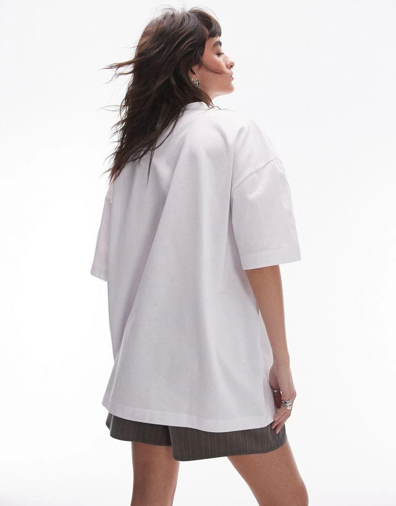 Topshop Topshop graphic 24 Sports NYC tee in white 2