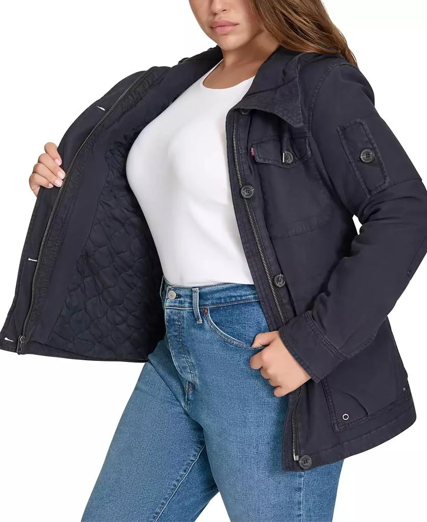 Levi's Trendy Plus Size  Cotton Hood Utility Jacket 4