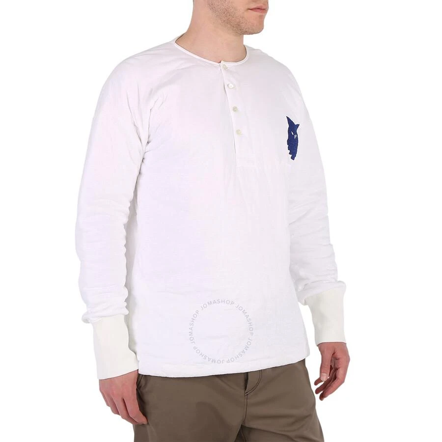 MAISON MARGIELA Maison Margiela Men's White Bird Embroidered Long Sleeve Shirt 3
