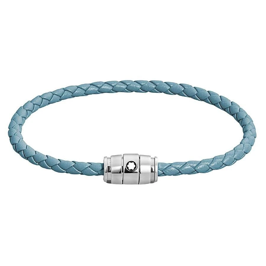 MontBlanc Meisterstuck Steel 
Smoky Blue Leather Bracelet