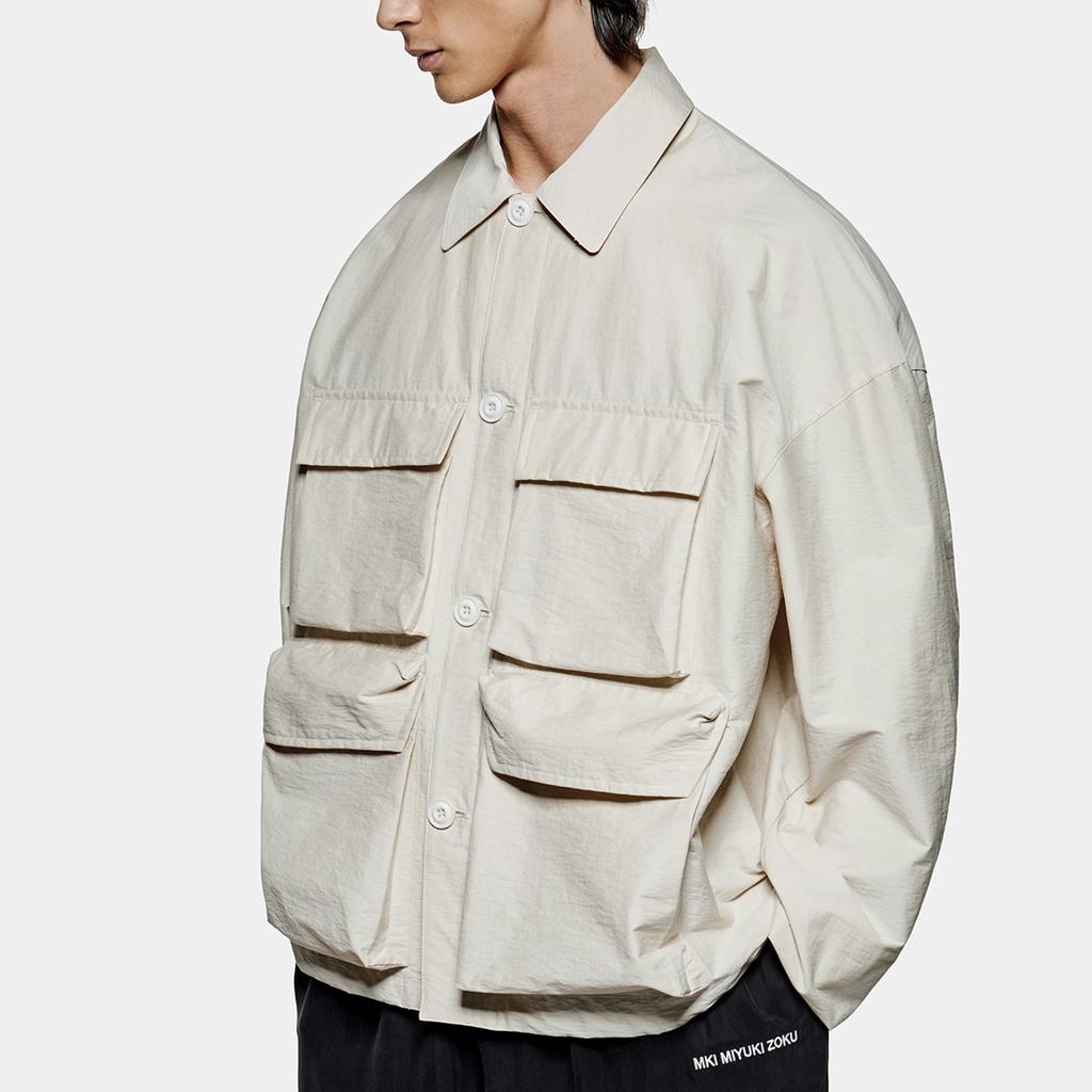 MKI Miyuki Zoku Washed Box Cotton-Blend Overshirt
