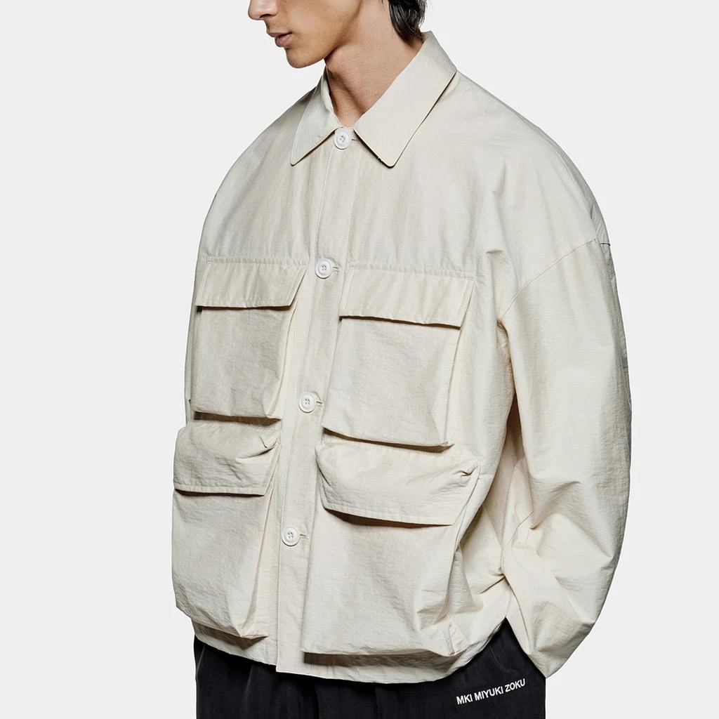 MKI Miyuki Zoku MIYUKI ZOKU Washed Box Cotton-Blend Overshirt 1