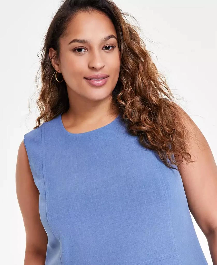 Kasper Plus Size Crewneck Sleeveless Sheath Dress 4