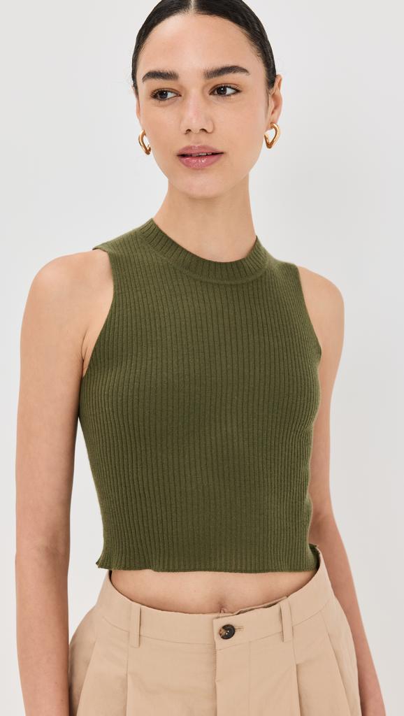 Sablyn Angie Sleeveless Cashmere Rib Tank
