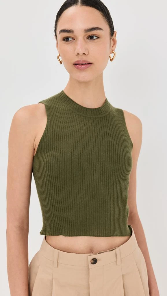 Sablyn Angie Sleeveless Cashmere Rib Tank 1