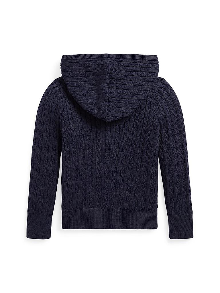Ralph Lauren Little Girl
s 
Girl
s Hooded Zip-Front Sweater