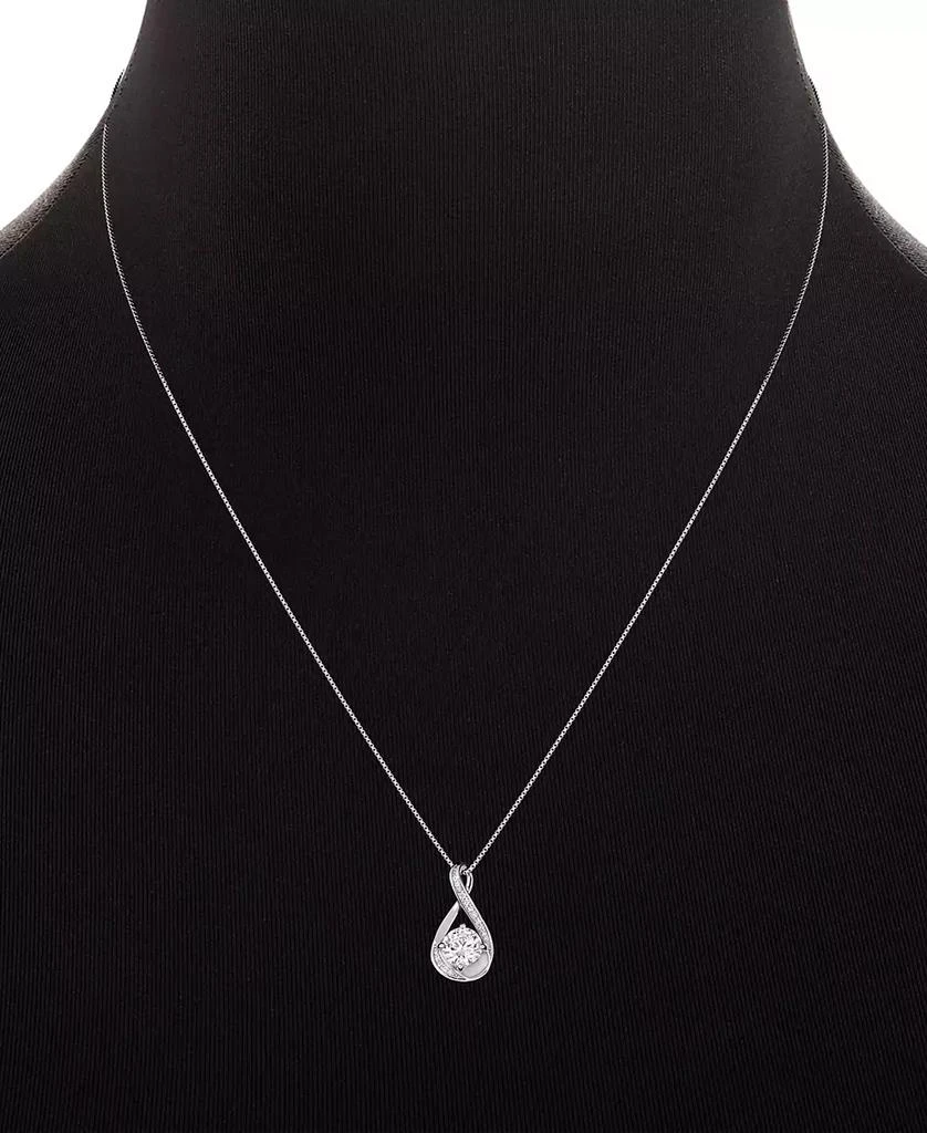 Giani Bernini Cubic Zirconia Infinity Pendant Necklace & Solitaire Stud Earrings in Sterling Silver, Exclusively at Macy's 3