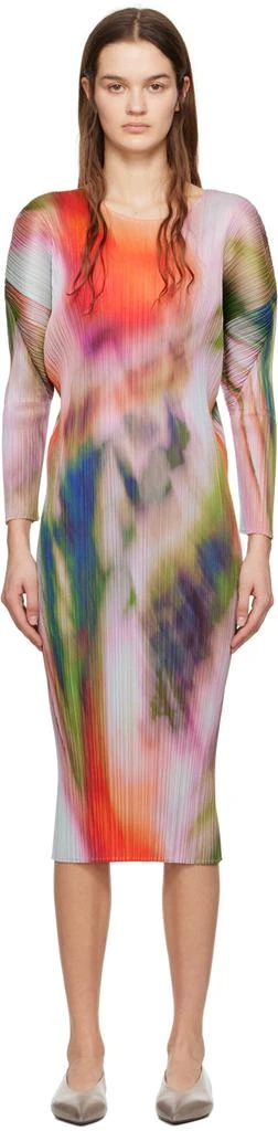 fitted lace wedding dress PLEATS PLEASE Issey Miyake - Pleated Long Sleeved Dress in Black