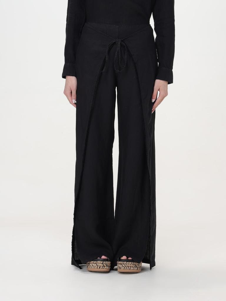 パンツ 120% LINO Woman Pants Black 32ALIW2297000F75332ALIW 000065 120% Lino Pants woman 120% Lino - Leggings - BeyondStyle