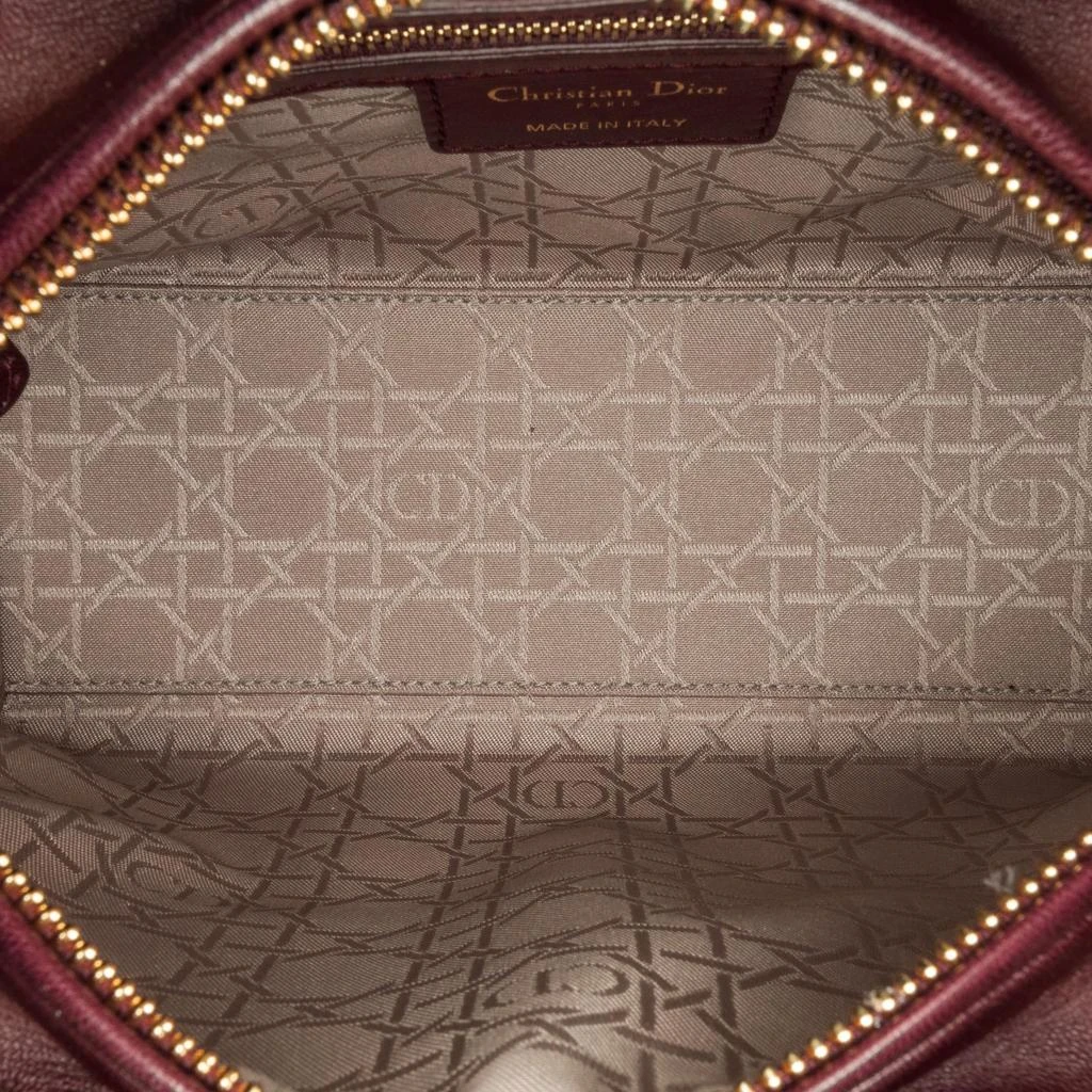 Dior Dior Burgundy Medium Lambskin Cannage Lady Dior 5