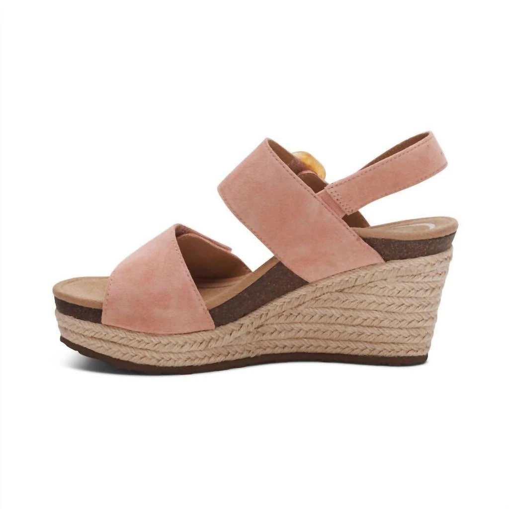 Aetrex Women's Ashley Arch Support Wedge In Rose 4