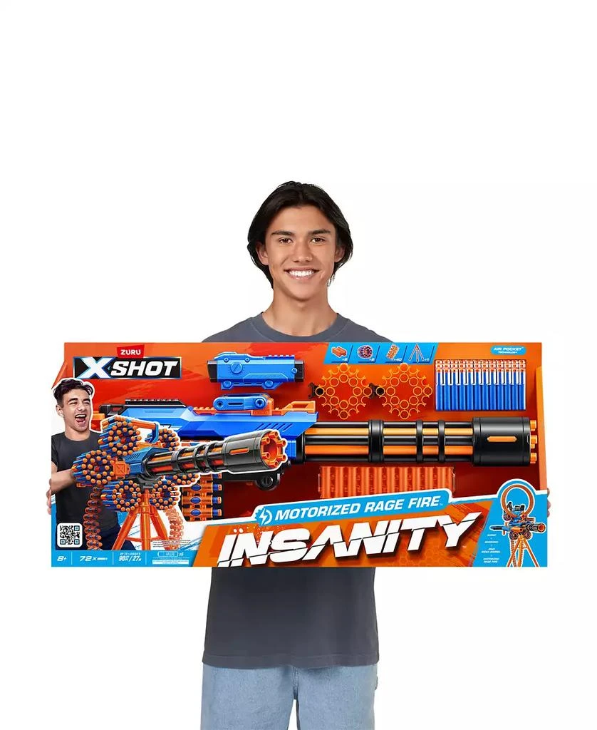 X-Shot Excel Insanity Motorized Rage Fire Gatlin Blaster 12