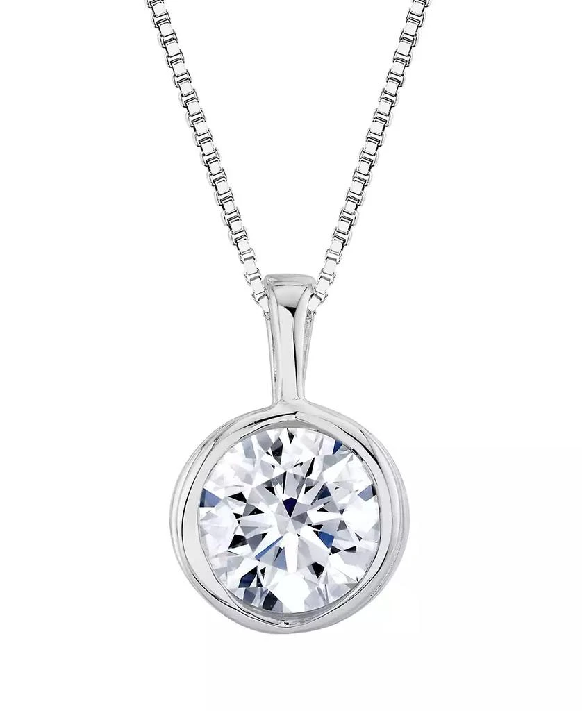 Macy's Certified Lab Grown Diamond Pendant Necklace (2 ct. t.w.) in 14k White or Yellow Gold