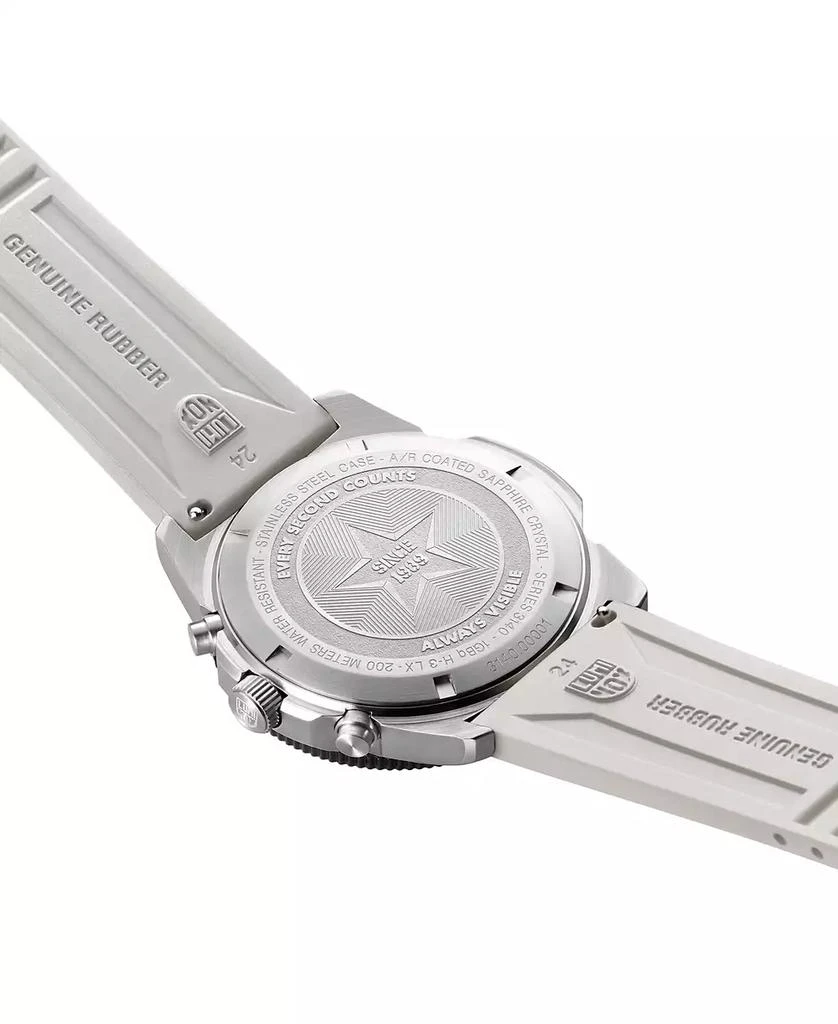 Luminox Men's Swiss Chronograph Pacific Diver White Rubber Strap Watch 44mm 5