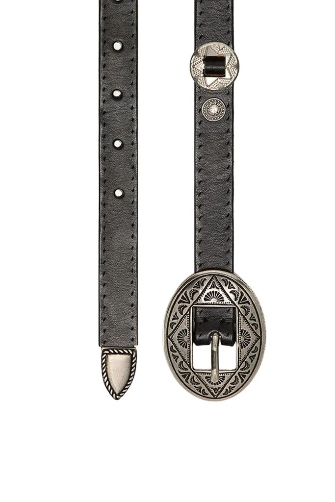 Golden Goose Black Washed Leather Belt 2