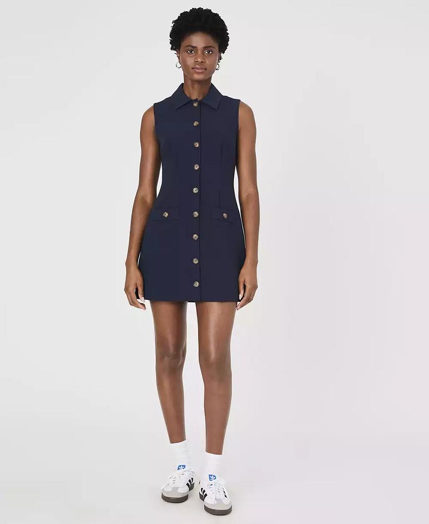 French Connection Women's Azra Twill Sleeveless Shirtdress