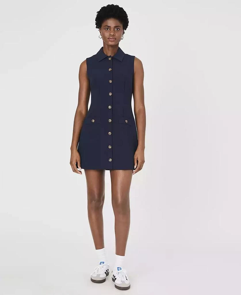 French Connection Women's Azra Twill Sleeveless Shirtdress 1