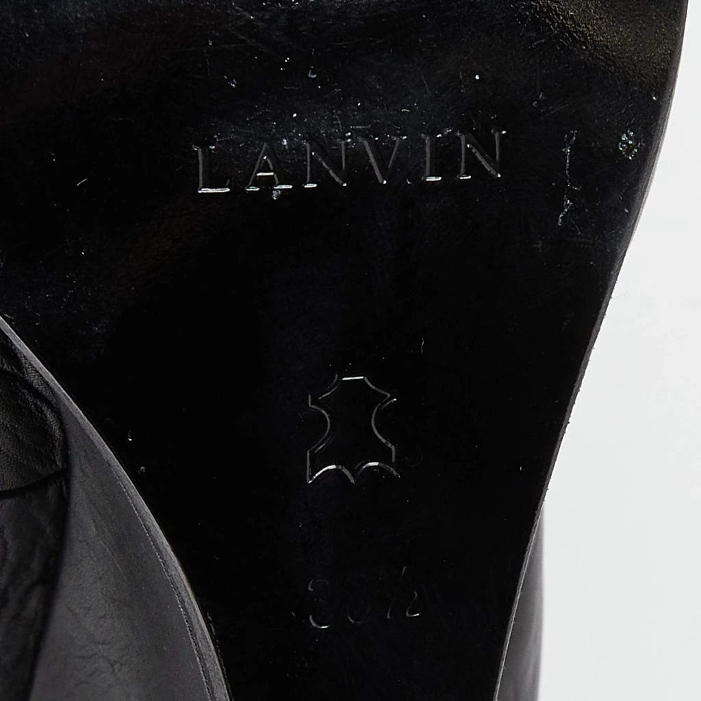 Lanvin Lanvin Black Leather Wedge Pumps Size 38.5 8