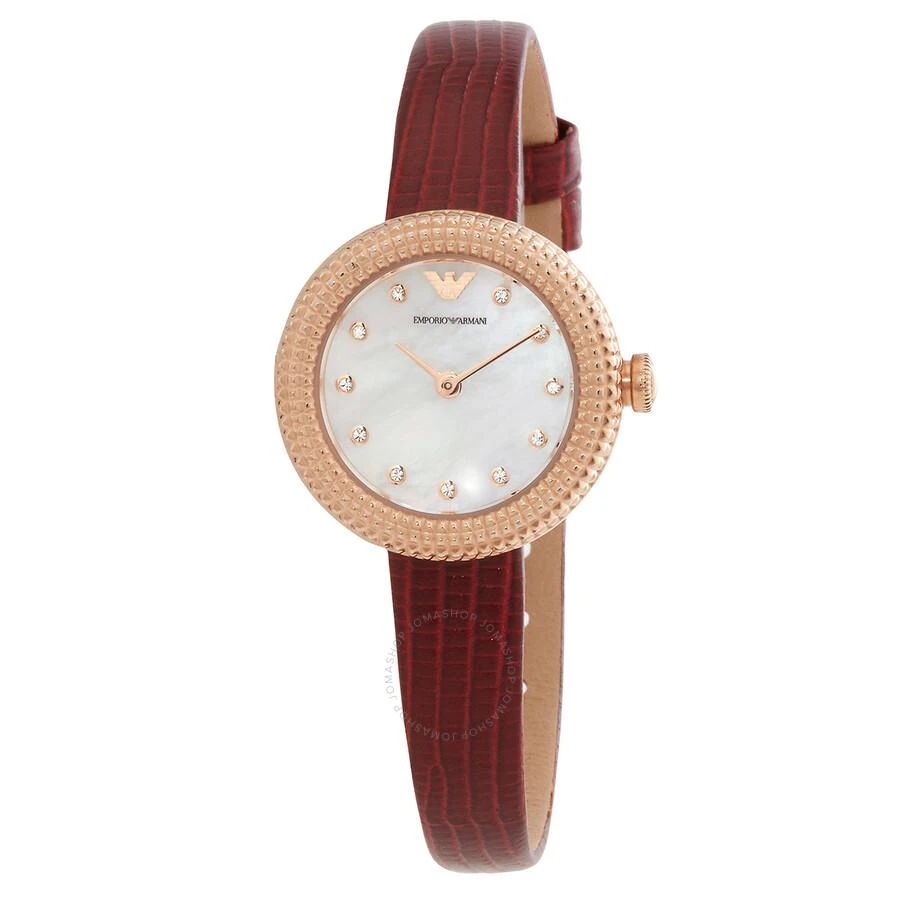 Emporio Armani Quartz Crystal White Dial Ladies Watch AR11417 1