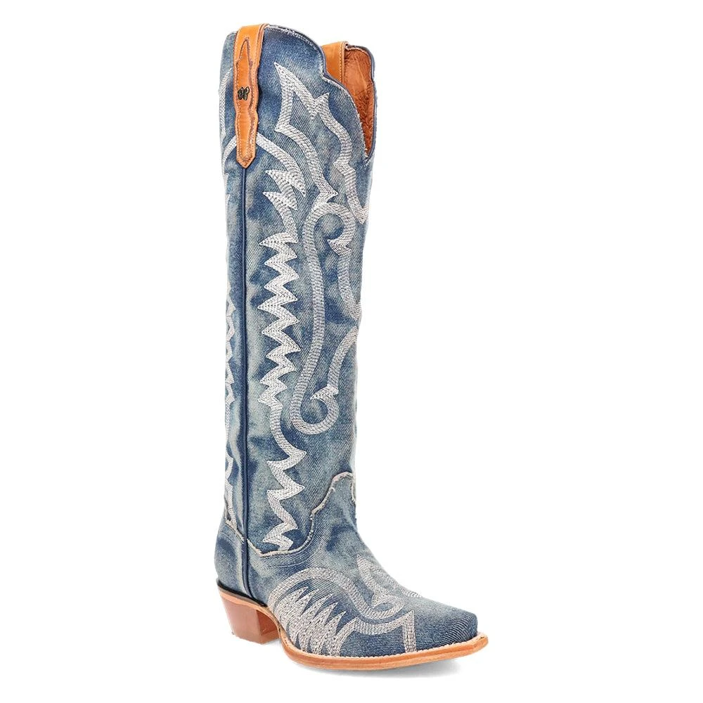 Dan Post Boots Denim Darlin Snip Toe Cowboy Boots 2