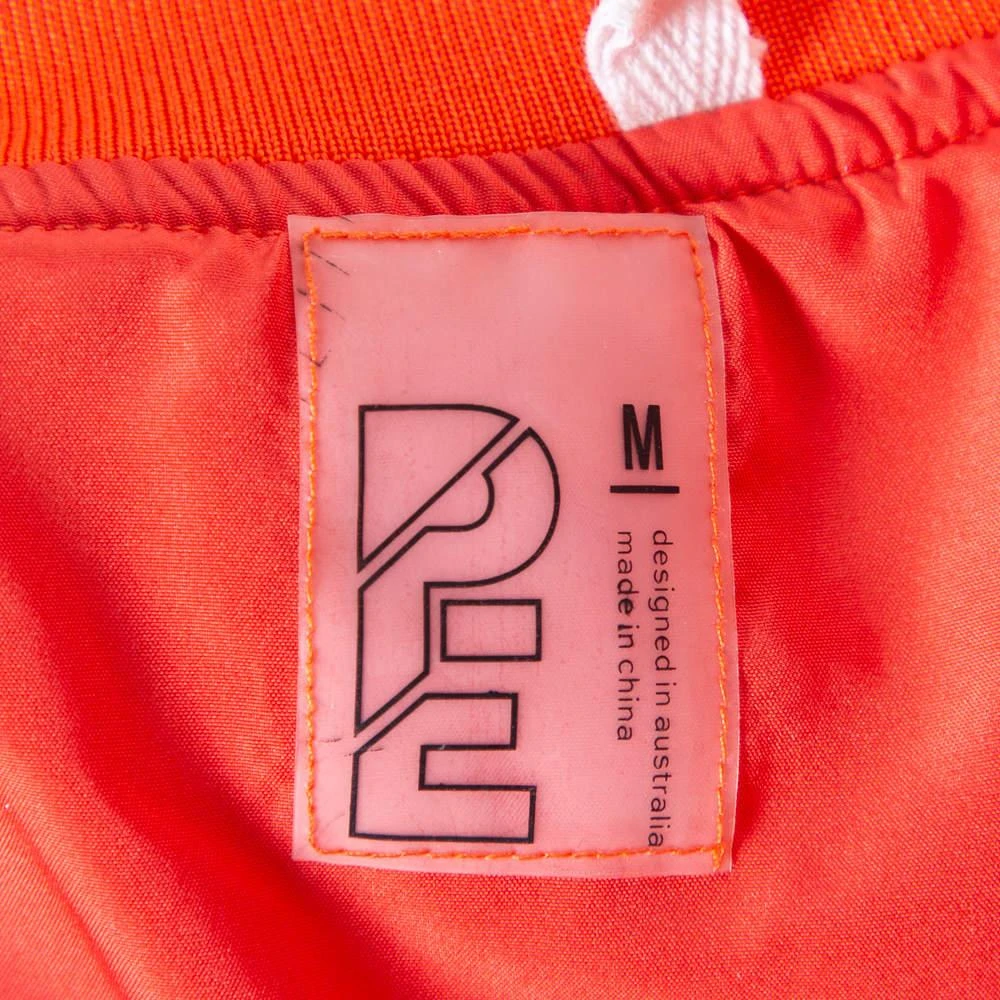 P.E Nation P.E Nation Orange Perforated Synthetic Bomber Jacket M 5