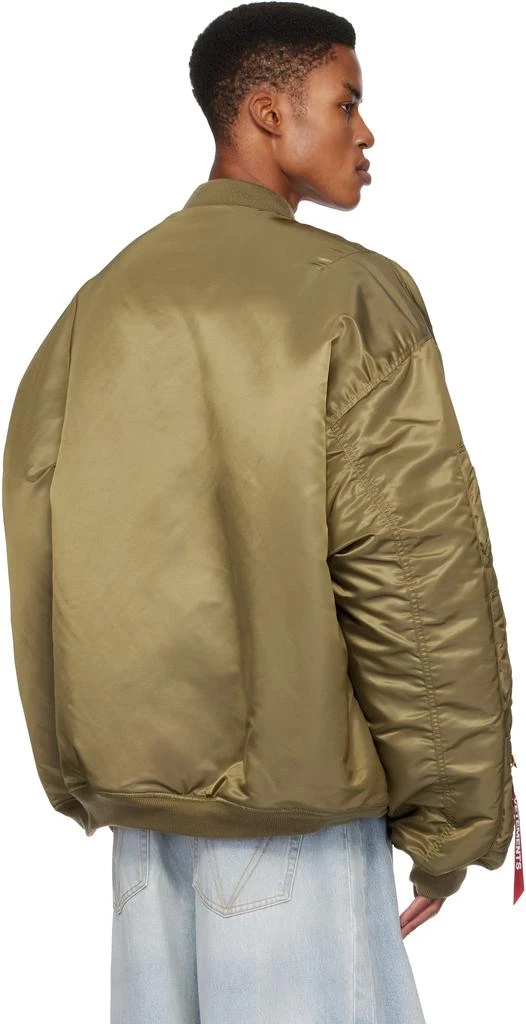Vetements Khaki Alpha Industries Edition Cargo Reversible Bomber Jacket 3