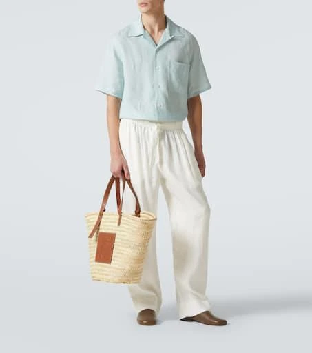 Loewe Large raffia tote bag 7