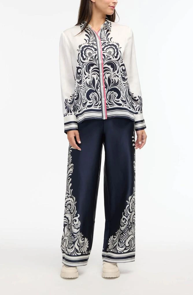 Shop Placed Print Long Sleeve Button-Up Shirt on Sale at