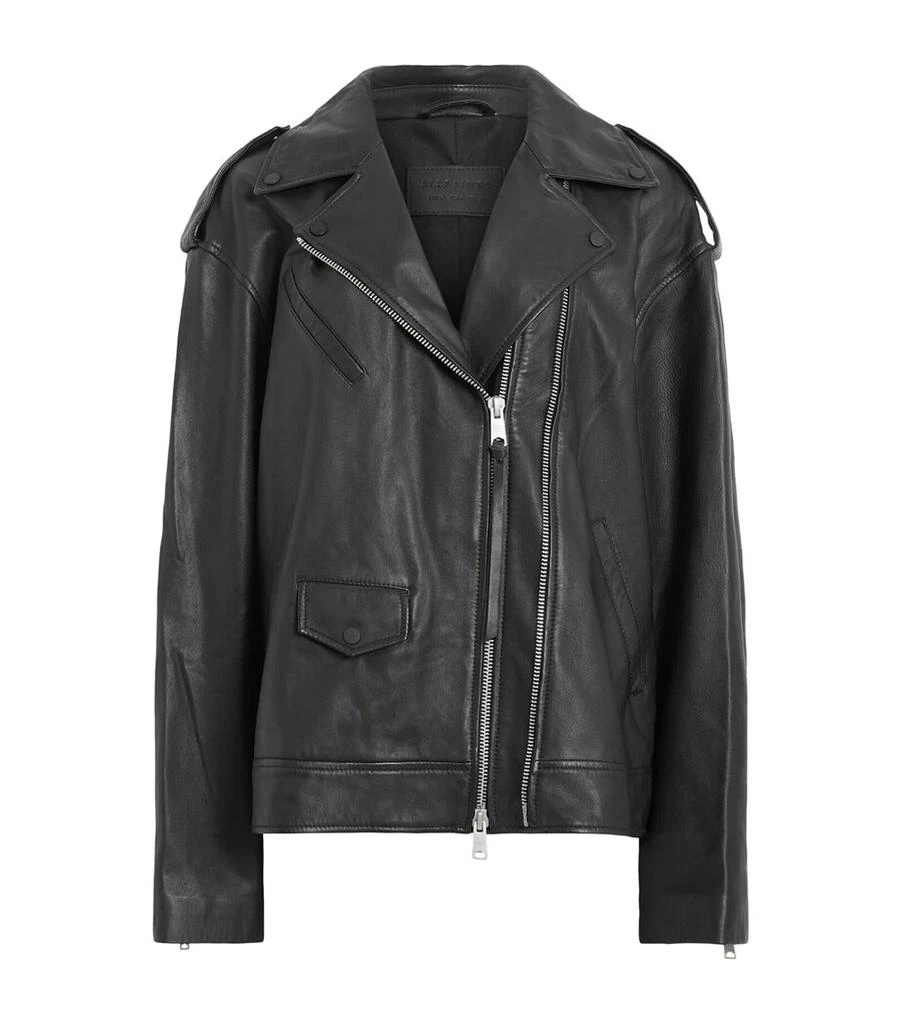 ALL SAINTS Leather Daylen Biker Jacket 1