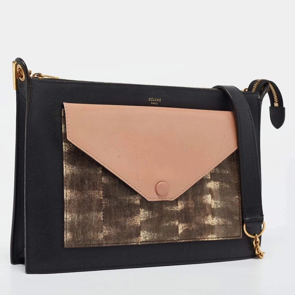 Celine Celine Multicolor Leather and Watersnake Pocket Envelope Shoulder Bag 3