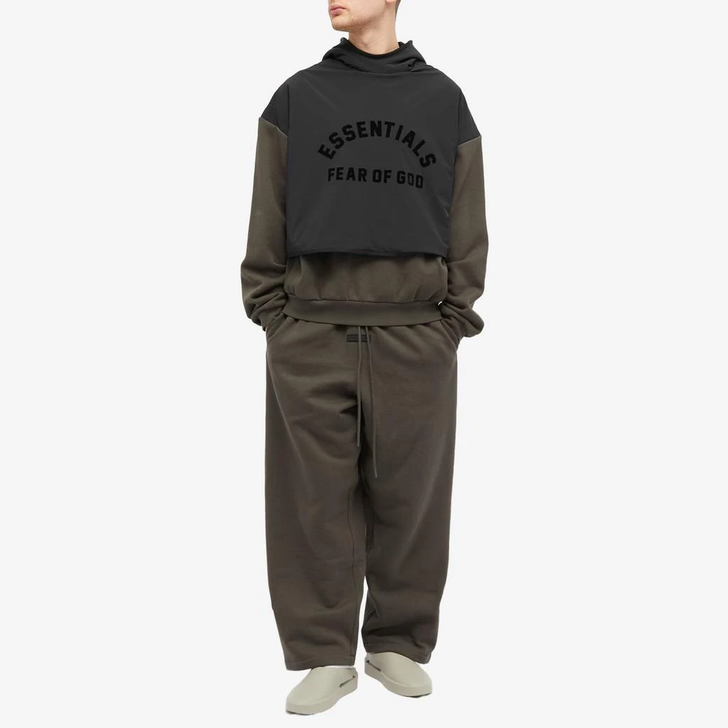 Essentials Fear of God ESSENTIALS Spring Fleece Hoodie - Ink & Jet Black 4