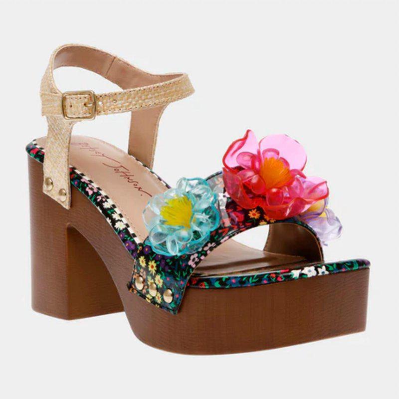 Betsey Johnson Elayne Sandal Black Multi