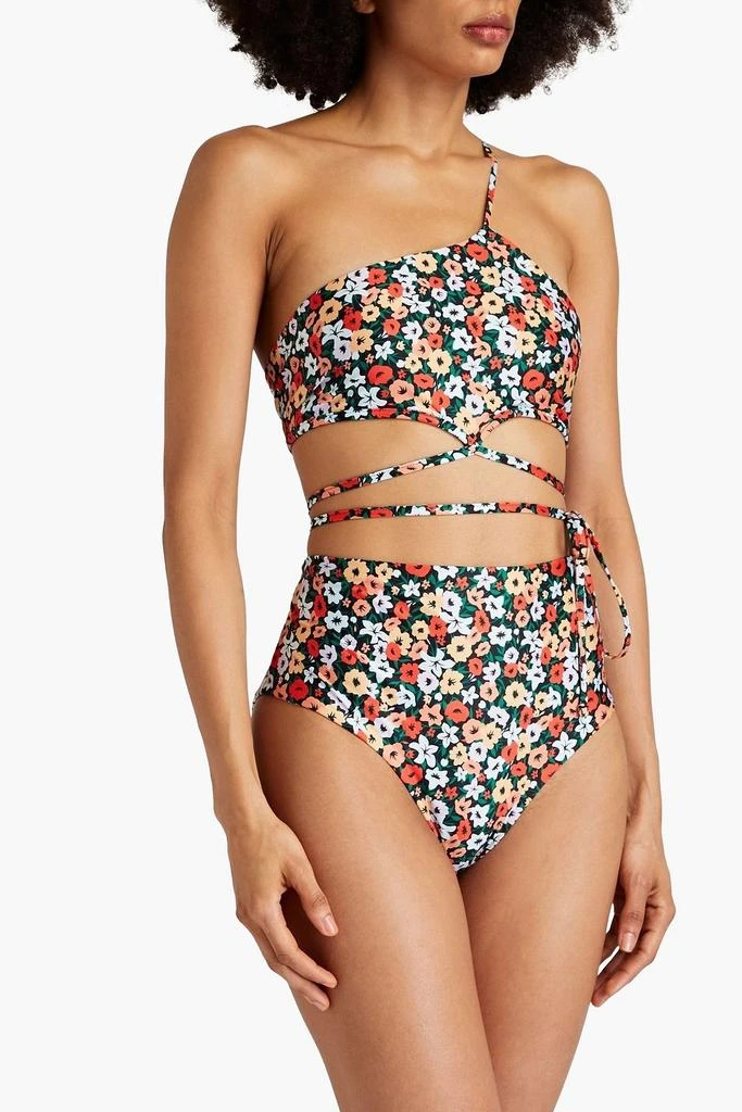 Agua by Agua Bendita La Fania Noche floral-print bikini top 2