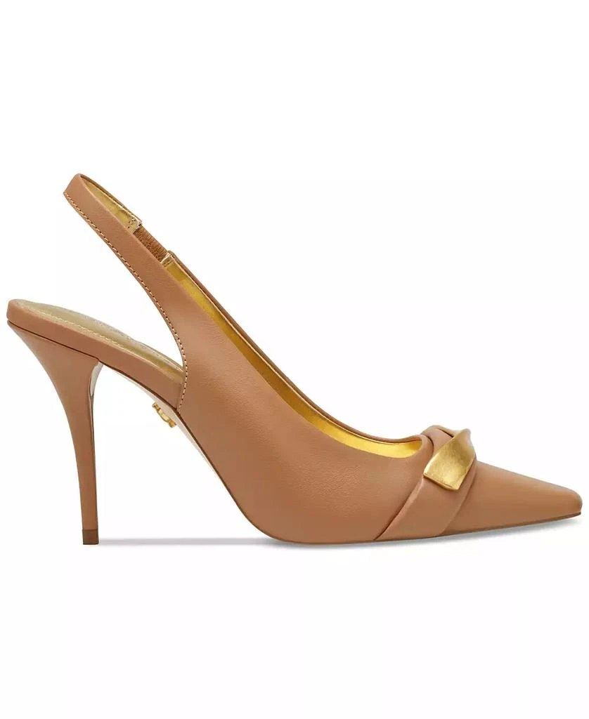 Donna Karan Women's Sayer Leather Square Toe Slingback Pumps 2