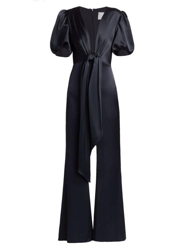 Galvan Eden Tie-Waist Wide-Leg Jumpsuit 6