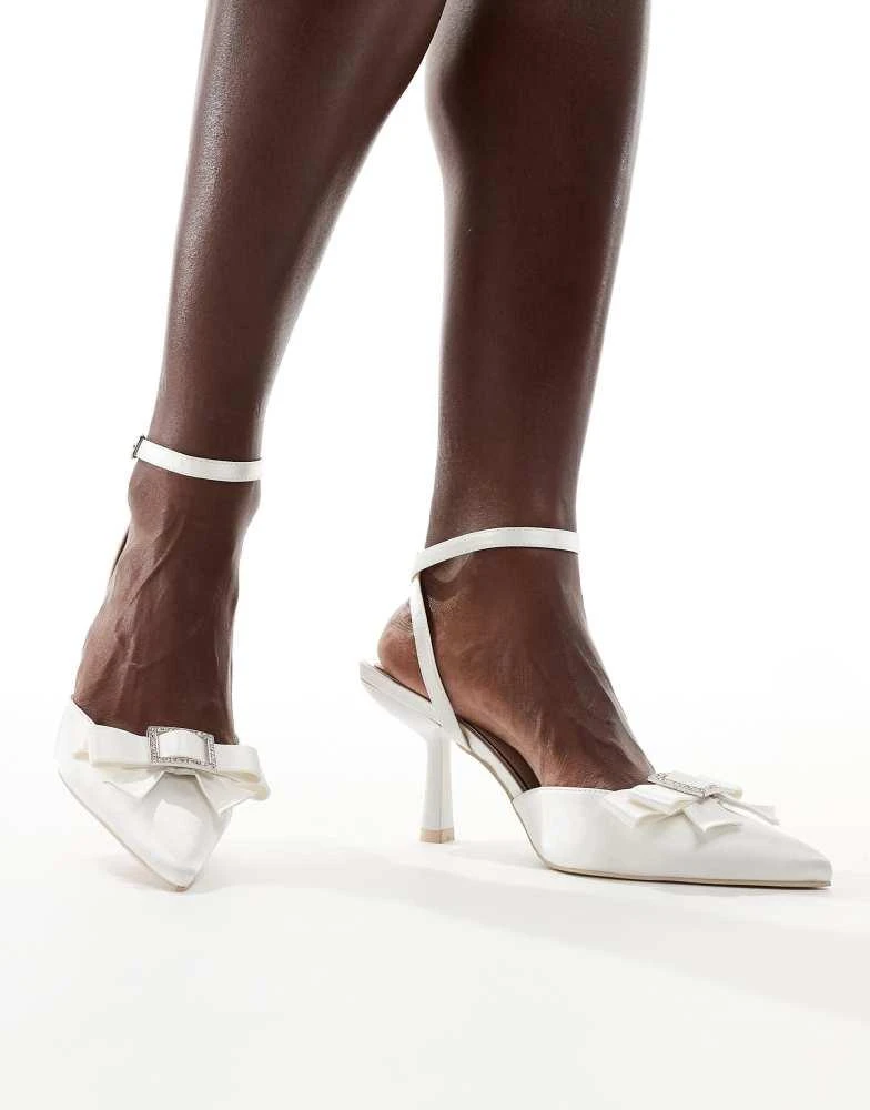 Be Mine Be Mine Bridal Natelle kitten heel mules in ivory 4