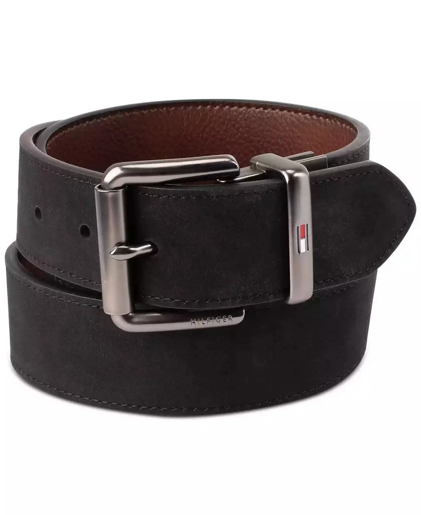 Tommy Hilfiger Men’s Two-In-One Reversible Casual Matte and Pebbled Belt 2