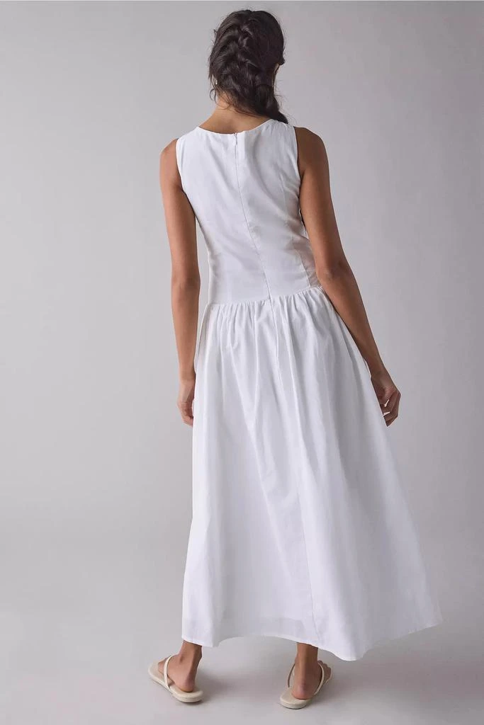 Kiss The Sky Kiss The Sky Boatneck Button-Front Drop Waist Midi Dress 3