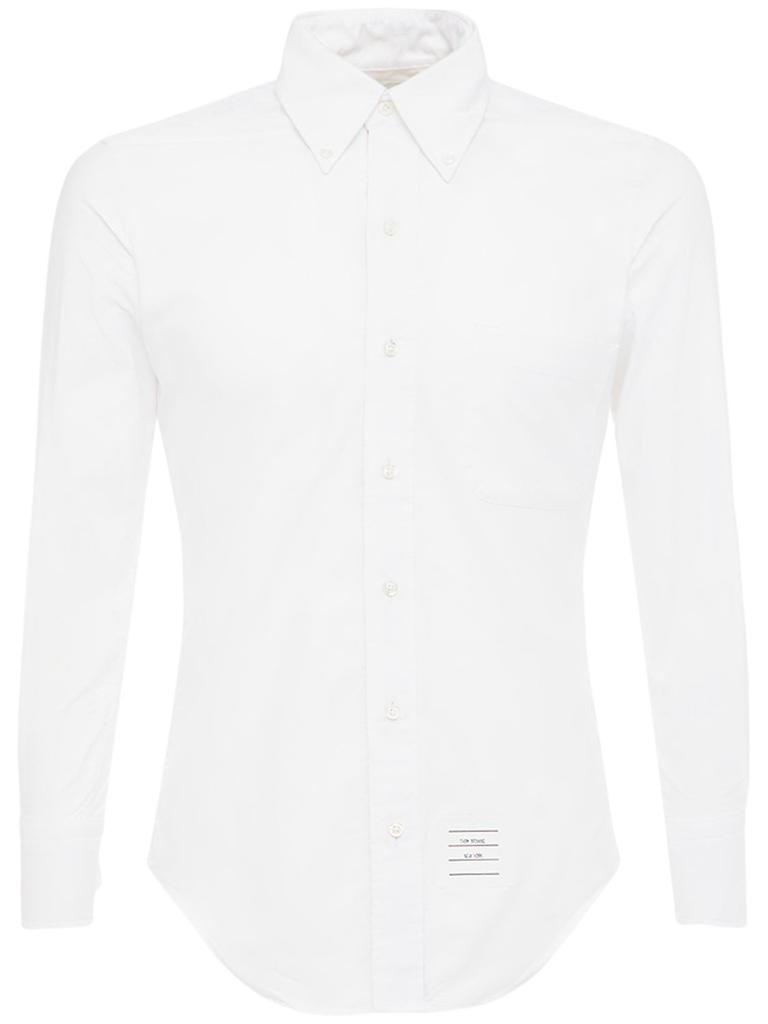 THOM BROWNE Grosgrain Cotton Oxford Shirt