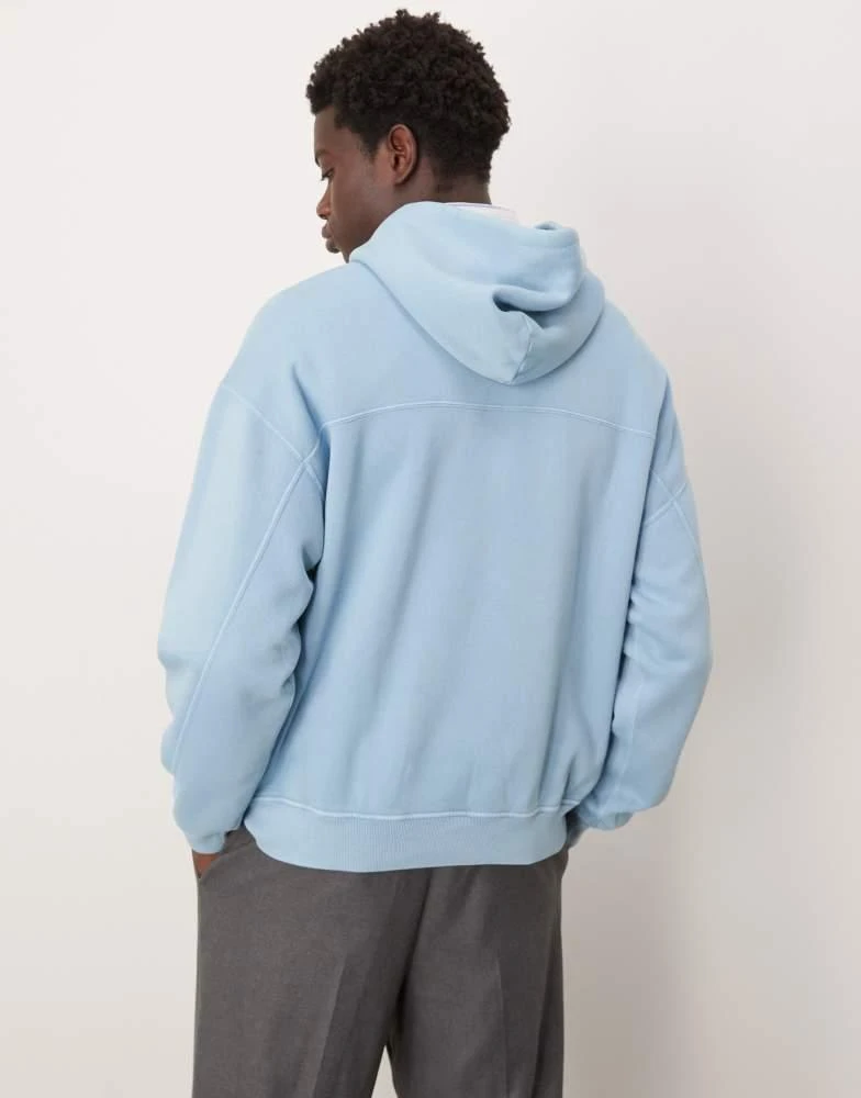 Abercrombie & Fitch Abercrombie & Fitch essentials hoodie in acid wash blue 4