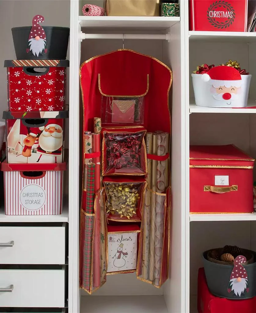 Simplify 8 Compartment Hanging Holiday Gift Wrap Organizer 5