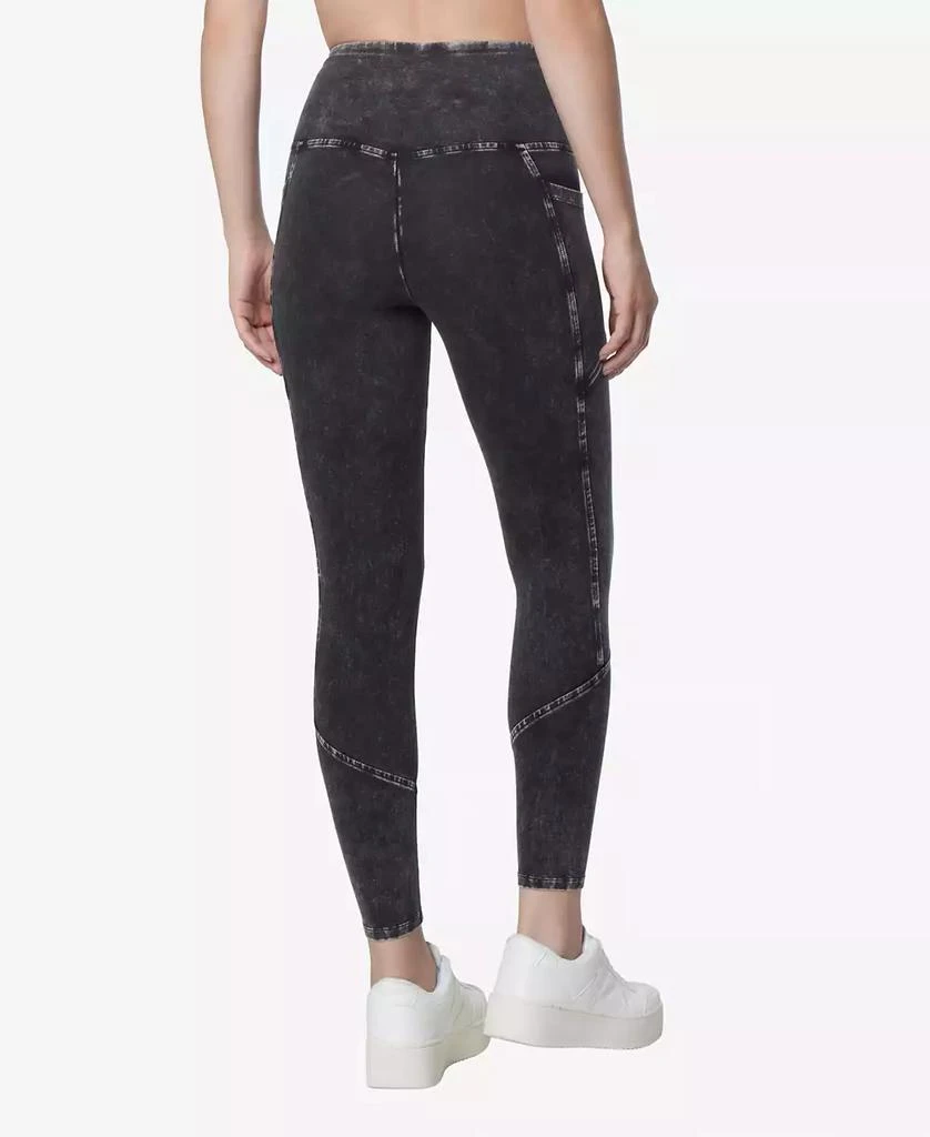 Marc New York by Andrew Marc Women's High Rise Full Length Mineral Washed Leggings Pants 2