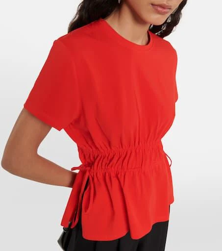 Proenza Schouler White Label ruched cotton-blend T-shirt 4