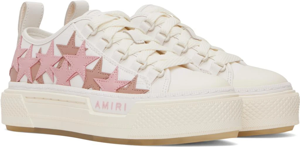 AMIRI White & Pink Stars Court Low Sneakers 4