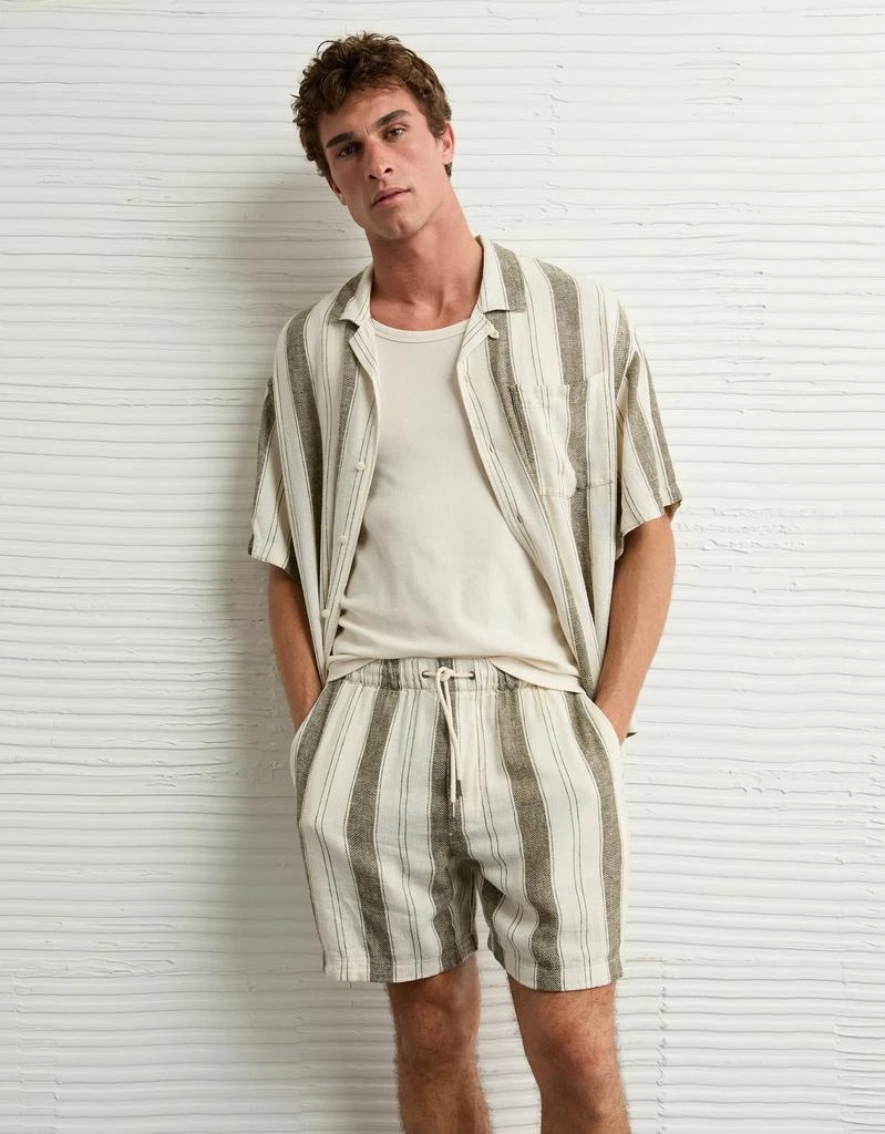 AE AE 7" Linen-Blend Striped Lived-In Trekker Short 1