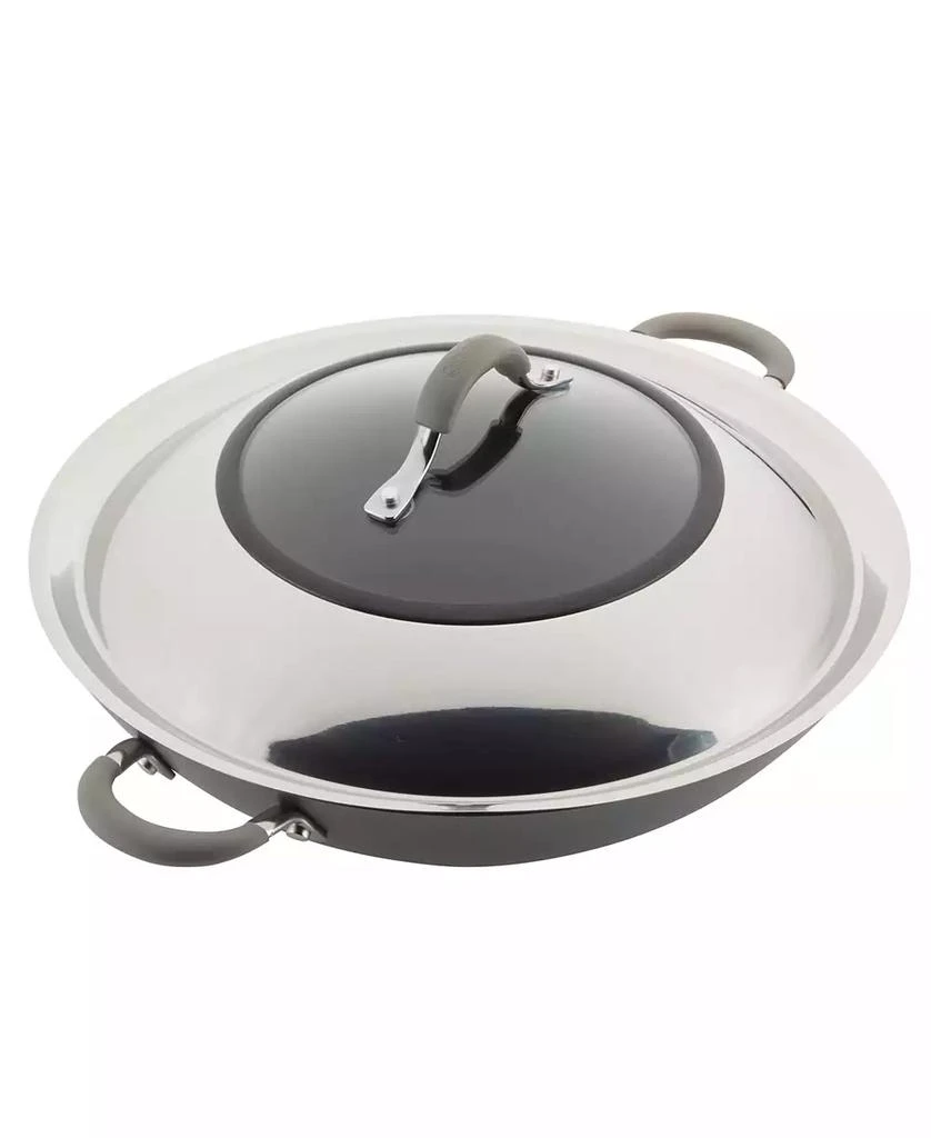 Circulon Elementum Hard-Anodized Aluminum Nonstick 14" Wok with Side Handles and Lid 2